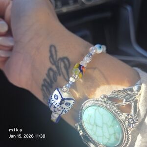 Colorful Beaded Owl Bracelet